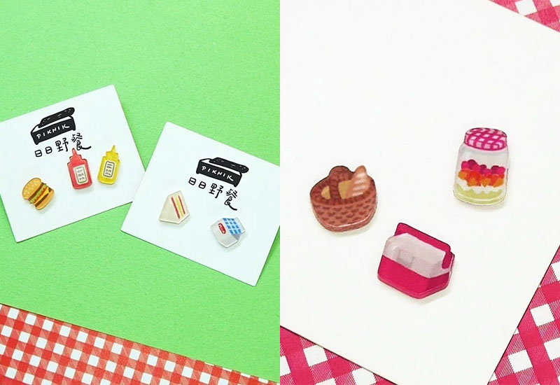 日日野餐 野餐美食系列 耳環耳夾別針(多款可選)